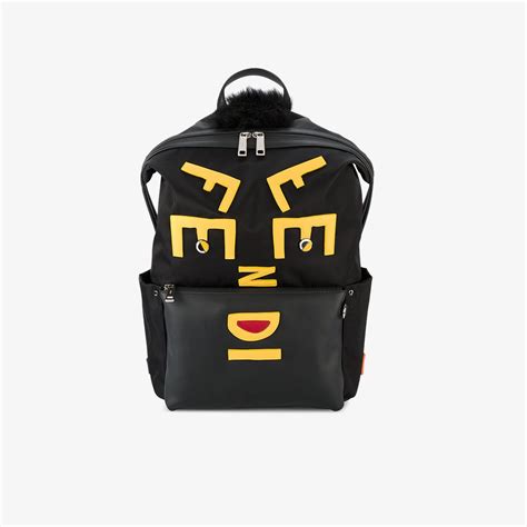 fendi faces leather backpack|fendi backpack price.